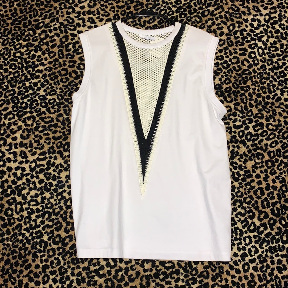 Helmut Lang pointelle muscle tank